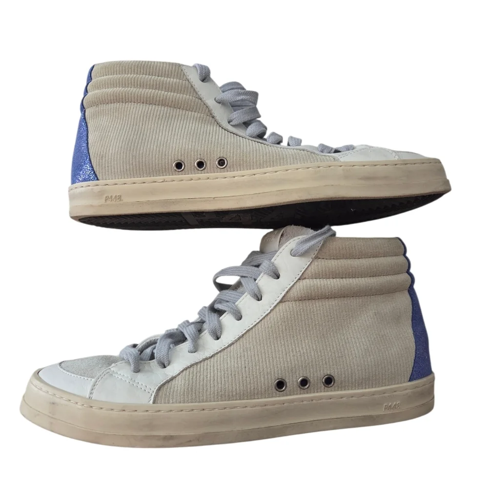 P448 Women's High Top Corduroy Sneakers Size 38 - Picture 5 of 9